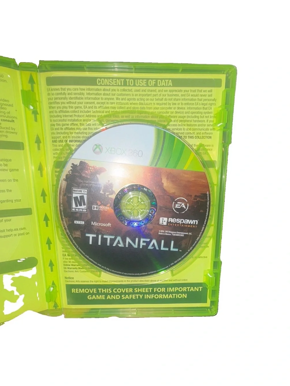 Titanfall for Xbox 360 - Green Case
